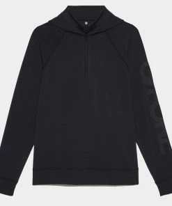 HOODED LUXE QUARTER ZIP SLIM FIT MID LAYER