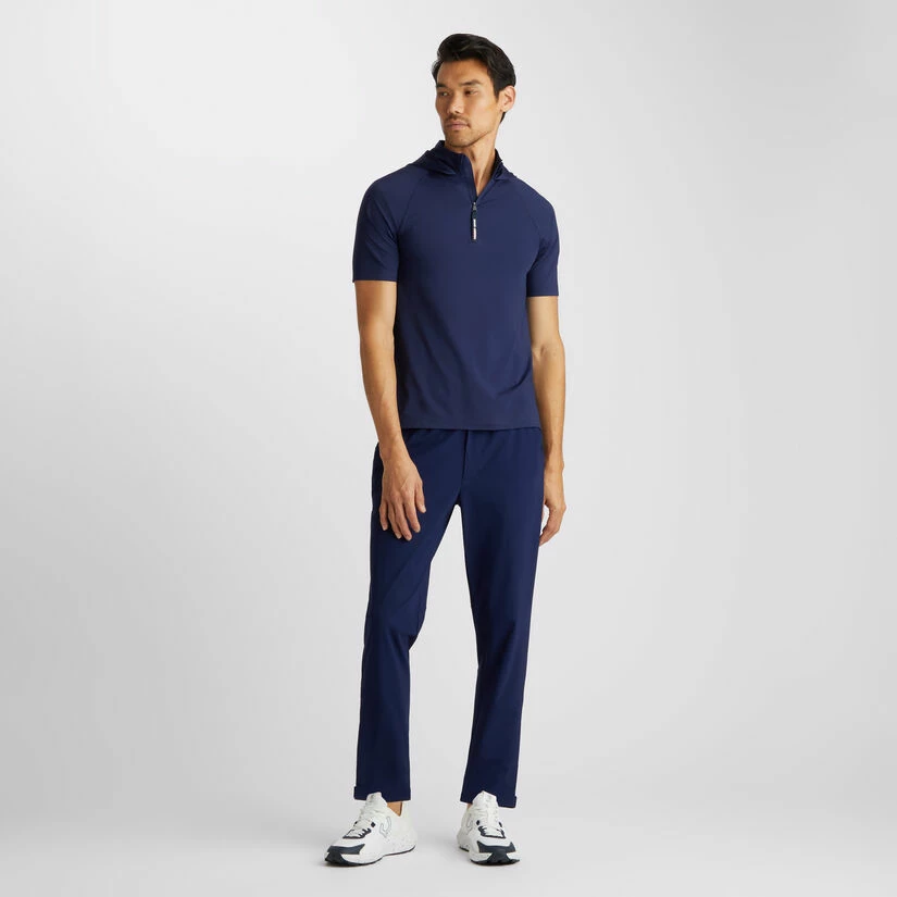 TECH NYLON SHORT SLEEVE OPS QUARTER ZIP HOODED SLIM FIT PULLOVER - Image 4