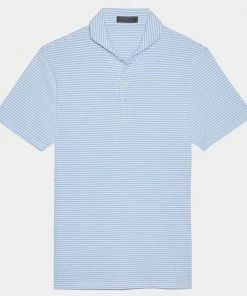 FEEDER STRIPE MODERN SPREAD COLLAR TECH PIQUÉ SLIM FIT POLO