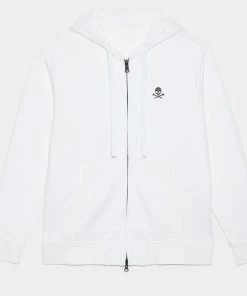 SKULL & T'S FULL ZIP HOODIE