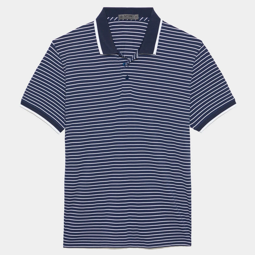PERFORATED STRIPE POLO