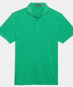CLUB STRIPE TECH JERSEY SLIM FIT POLO