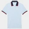 STAPLE STRIPE RIB COLLAR TECH JERSEY SLIM FIT POLO