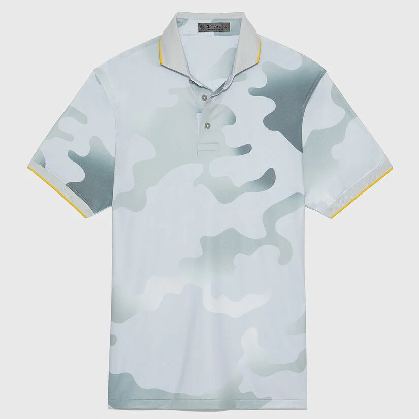 CAMO MODERN SPREAD RIB COLLAR TECH JERSEY SLIM FIT POLO