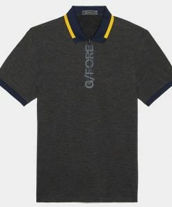G/FORE QUARTER ZIP RIB COLLAR TECH JERSEY SLIM FIT POLO