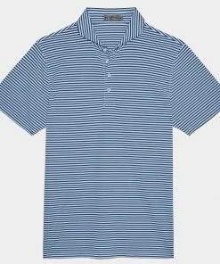 FEEDER STRIPE MODERN SPREAD COLLAR TECH PIQUÉ POLO