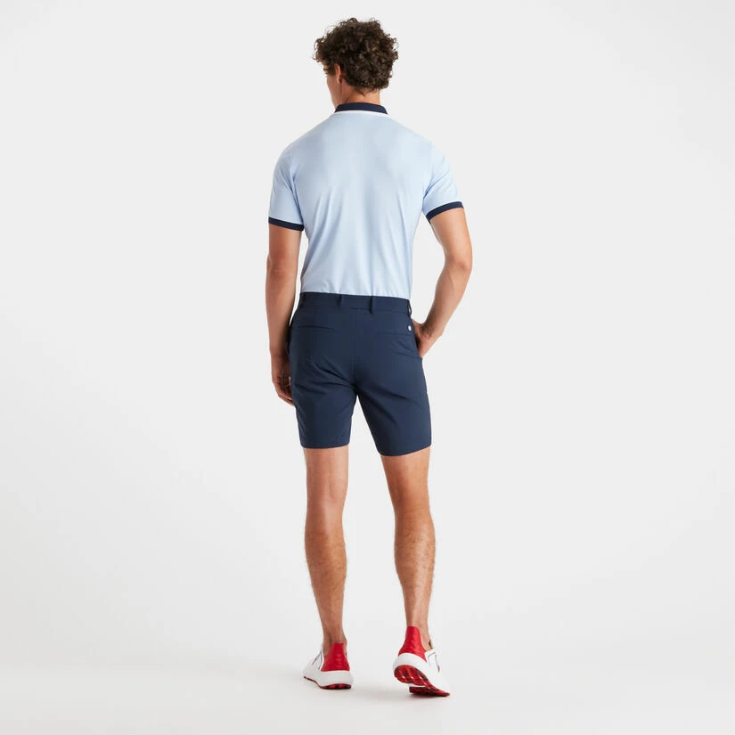 EMBOSSED LOGO QUARTER ZIP RIB COLLAR TECH PIQUÉ SLIM FIT POLO - Image 5