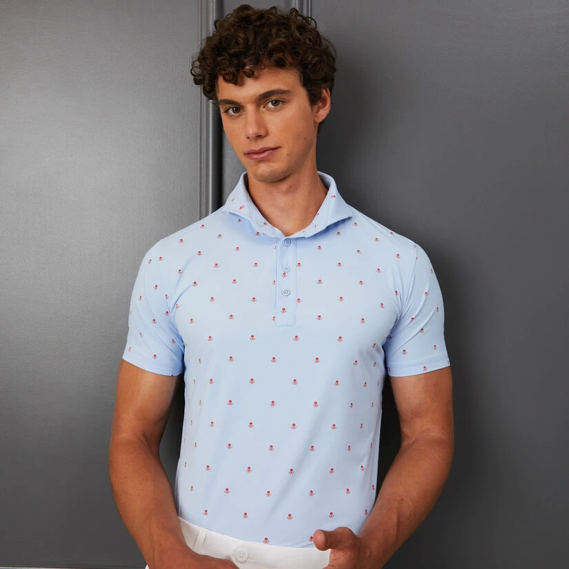 SKULL & T'S ICE NYLON SLIM FIT POLO - Image 2