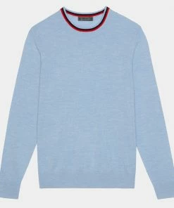 MERINO WOOL SLIM FIT CREWNECK SWEATER
