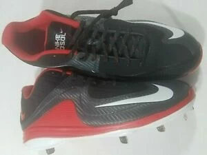 New Nike Men's Air MVP Pro Metal 2 Baseball Shoes Black/Red/White Size 10