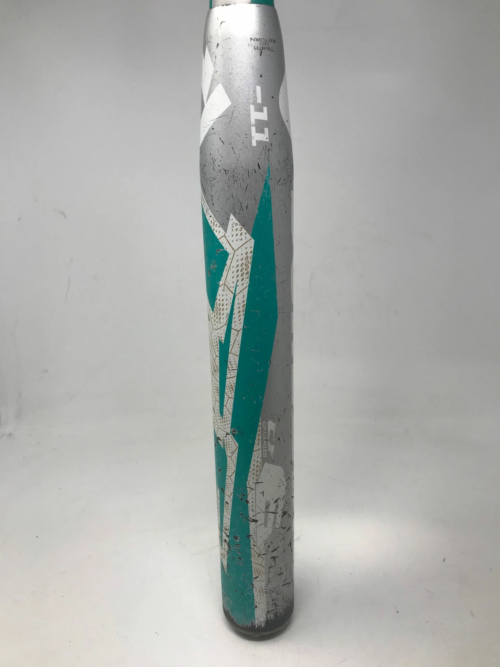 Used DeMarini CF6 Sprite 32/21 CFS14 Fastpitch Softball Bat Silver Blue - Image 2