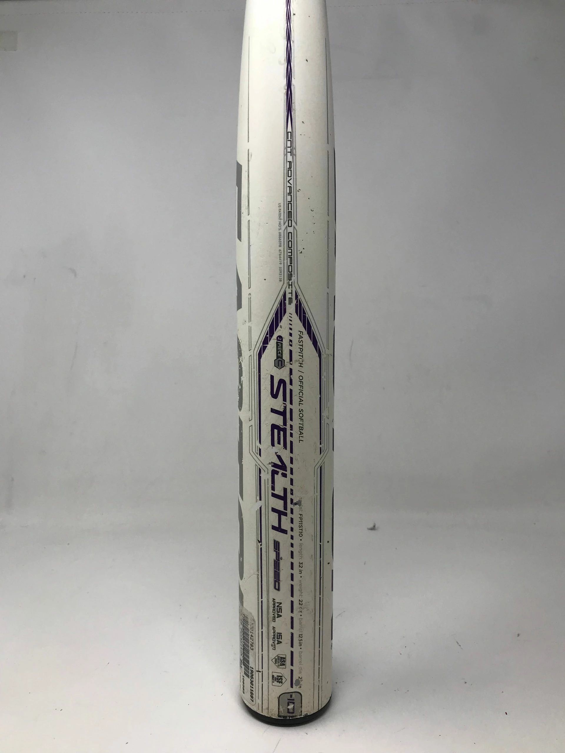 Used Easton Stealth Speed 32/22 FP11ST10 Fastpitch Softball Bat White/Purple