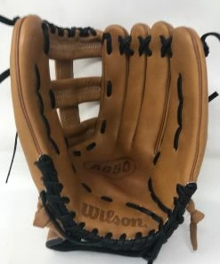 Used Wilson 13'' A950 Series Slow Pitch Softball Glove 2020 RHT Brown/Black