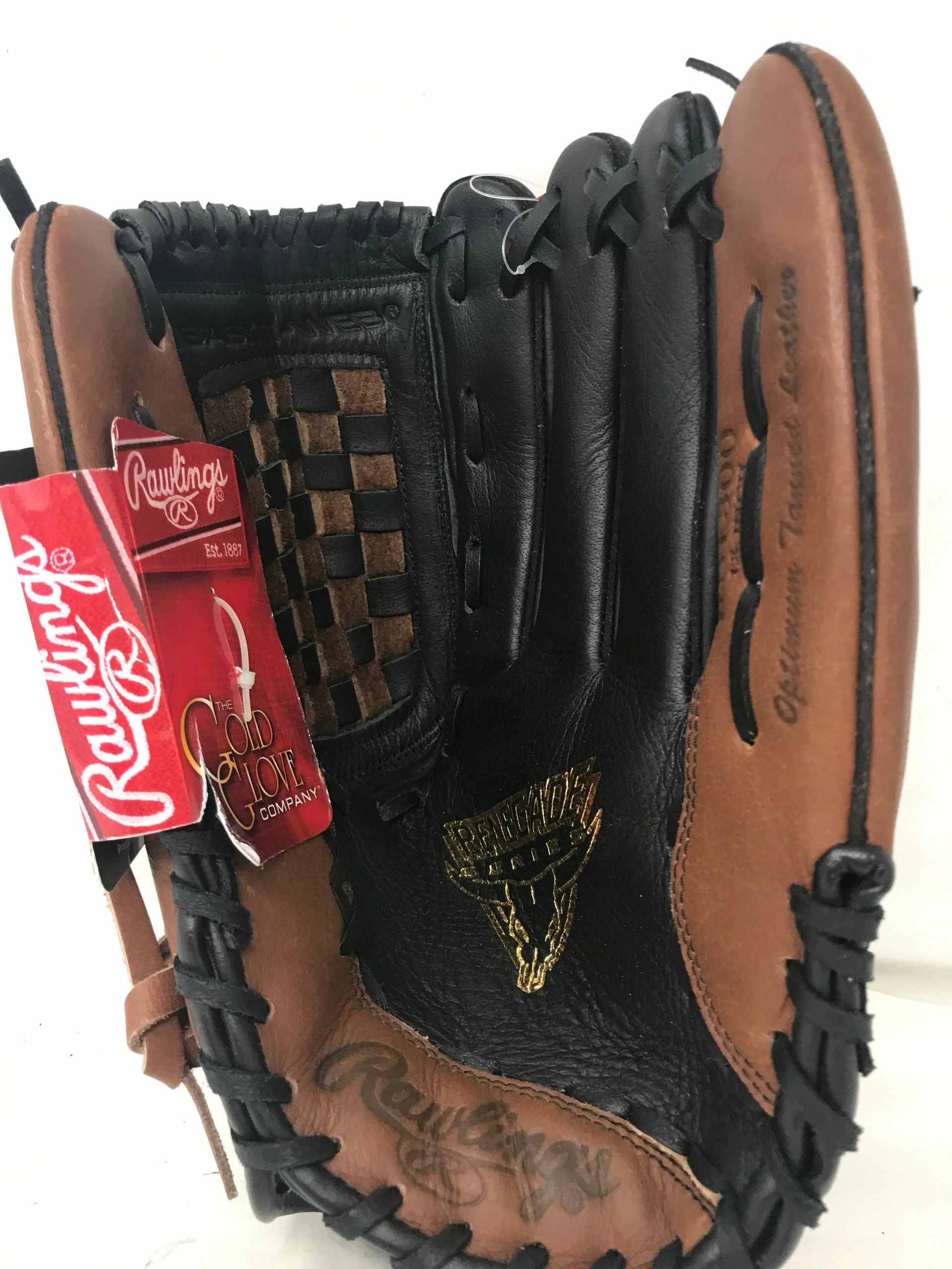 New Rawlings Renegade Series RS1300 Softball Glove RHT 13 Inch Black/Brown