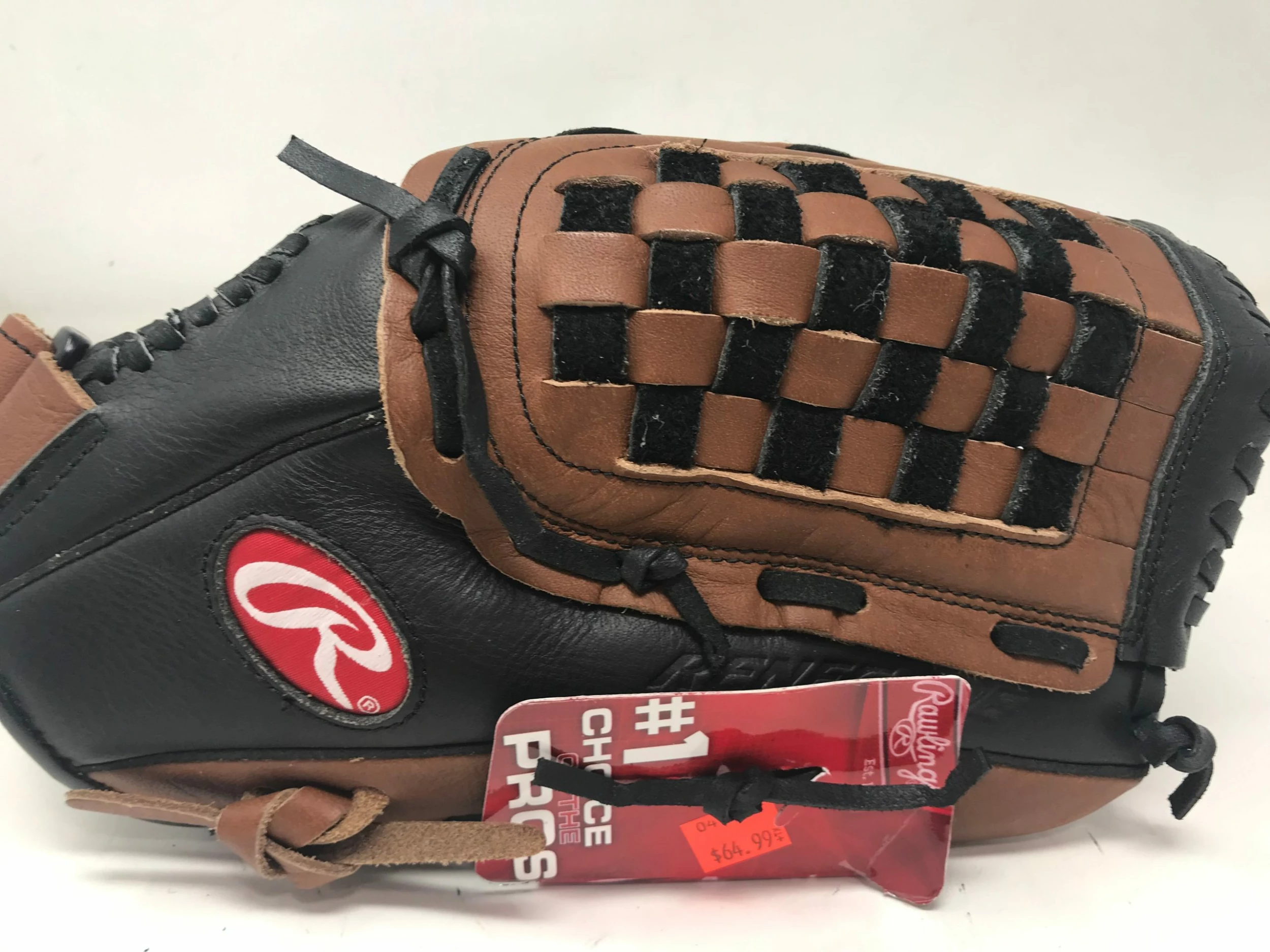 New Rawlings Renegade Series RS1300 Softball Glove RHT 13 Inch Black/Brown - Image 3