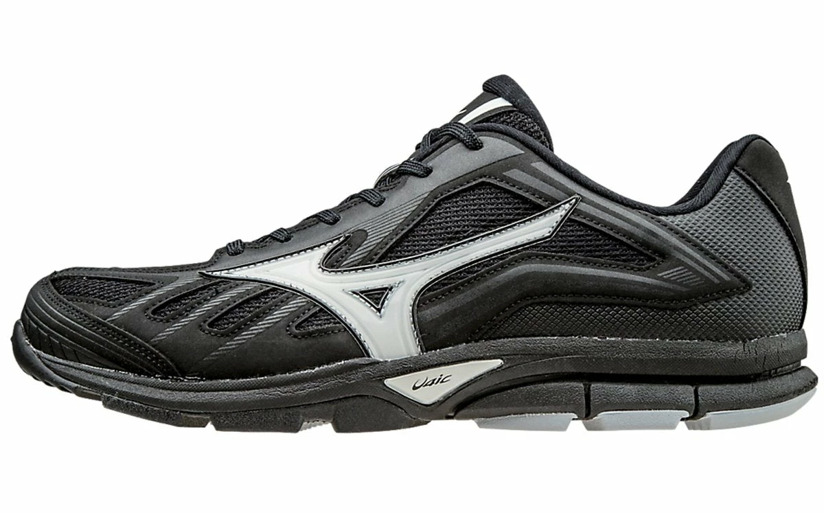 New Mizuno Players Trainer 320502 Mens Sz 10 Baseball Shoes Turf White/Gray