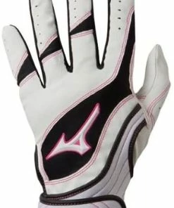 New Mizuno Girl's Large Finch Premier G3 Softball Batting Glove White/Pink