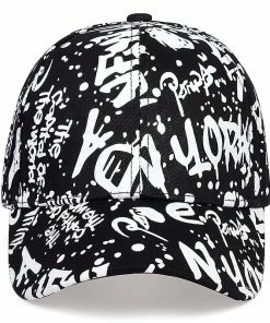 Qian 2020 Letters Graffiti Printed Baseball Cap Fashion Outdoor Cotton Dad Hat Casual Sports Hip-hop Hats Men And Women Wild Caps