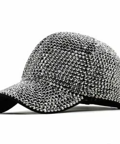 Qian 2022 Women Hats Summer Diamond Baseball Cap Luxury Sunhat Shineparty Ladies Caps Hip Hop Hat Outdoor Rhinestone Beach Hat