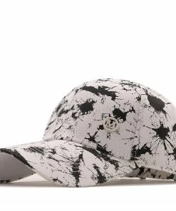 Qian Simple Fashion Women Tie Dye Cap Multicolor Irregular Print Baseball Cap Female Outdoor Streetwear Summer Caps Hats
