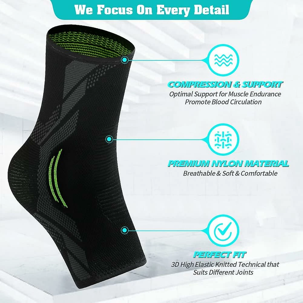 Ksalfye 1 Pair Ankle Brace Compression Ankle Sleeve For Sprained Ankle, Injury Recovery, Joint Painachilles Tendonitis Support, Plantar Fasciitis Sock Reduce - Image 4