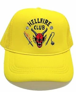 Unbranded Hellfire Club Hats Baseball Cap Yellow