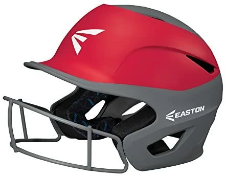 New Other Easton Prowess Fastpitch Softball Helmet Two Tone M/L Mask Matte Red/Gray