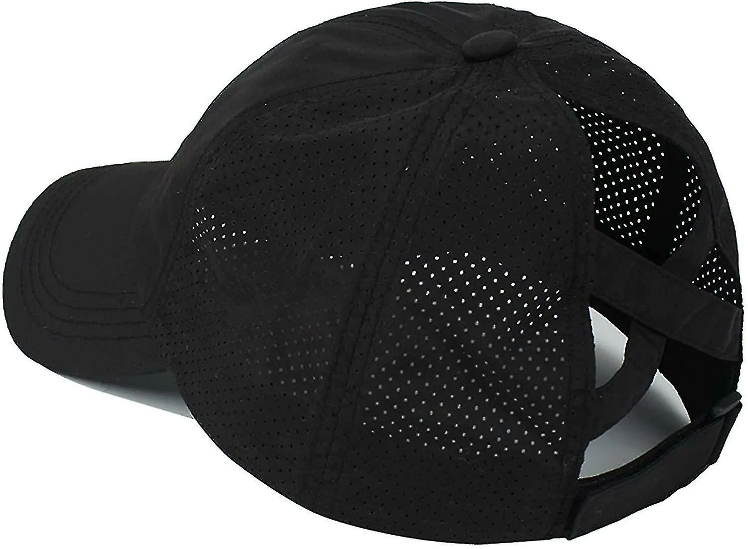 Unbranded Womens Criss Cross Ponytail Baseball Cap Adjustable High Messy Bun Ponycap Quick Drying Hat - Image 2