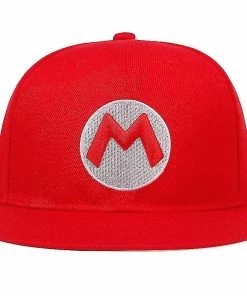 Cold Frost Mario Baseball Cap, Stitching Embroidery, Role Playing-b