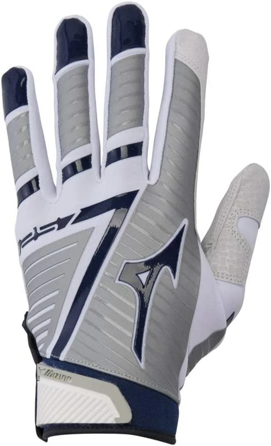 New Mizuno F-257 Women's Softball Batting Glove Large Black/Gray/Navy