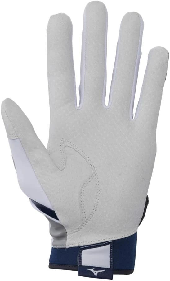 New Mizuno F-257 Women's Softball Batting Glove Medium Black/Gray/Navy - Image 2