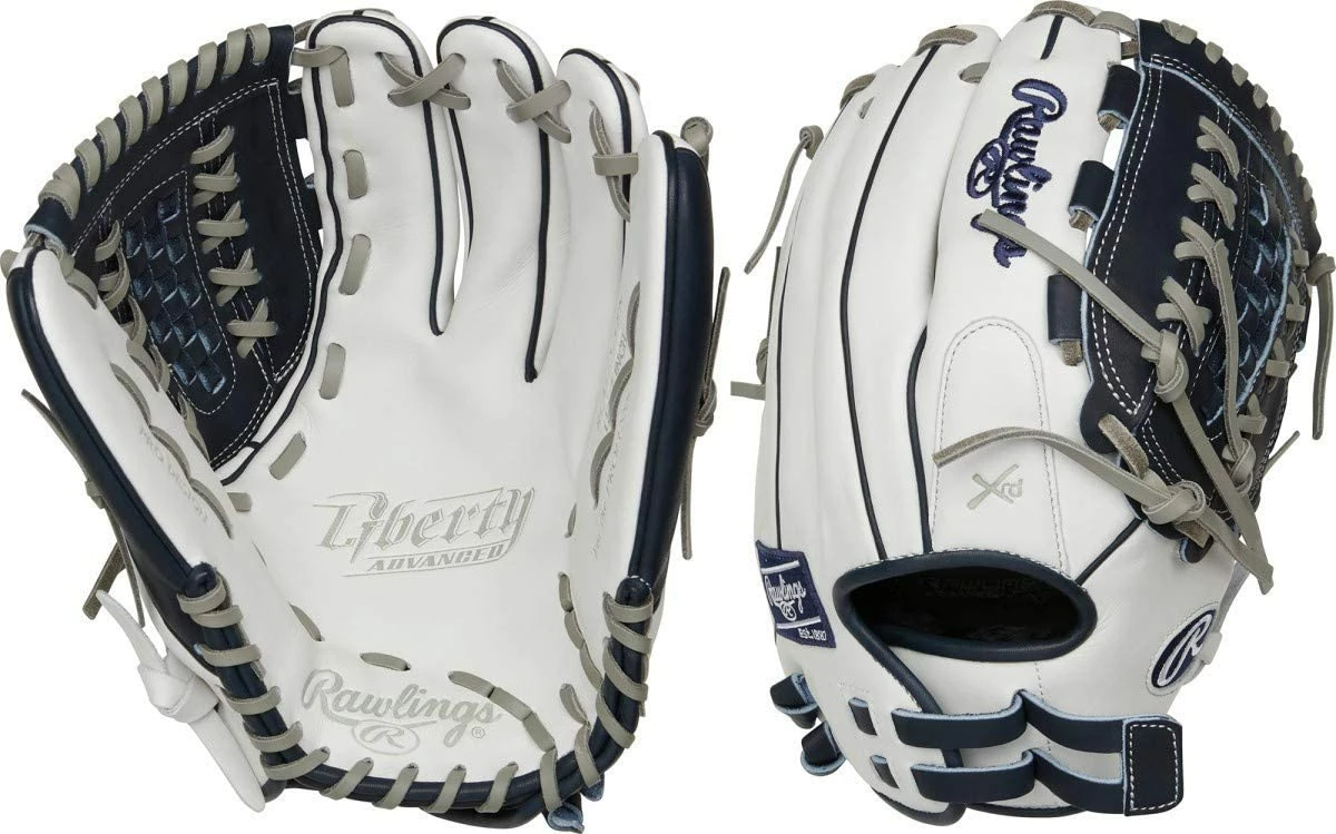 New Rawlings Liberty Advanced Limited 2.0 12.5" LHT Fastpitch Softball Glove Wht/Nvy