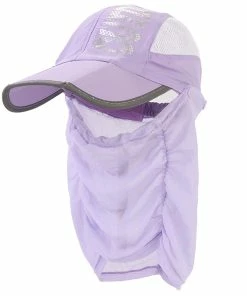 Unbranded Women's For Sun Visor Detachable Flap Hats Foldable Baseball Cap Wide Brimmed