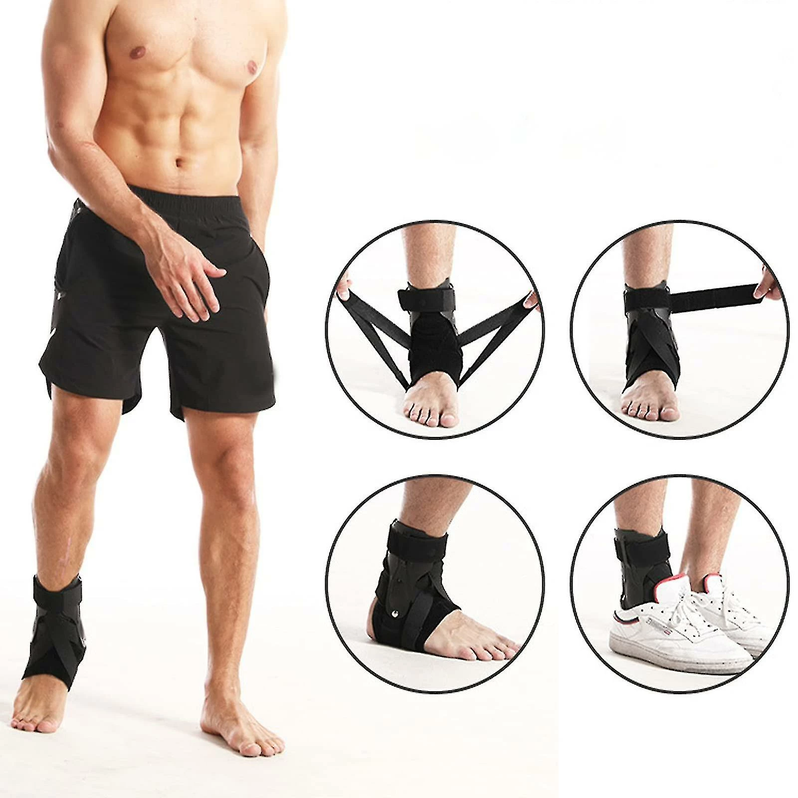 Unbranded 1 Pc Compression Ankle Stabilizer With Splint For Kids Adults, Adjustable Ankle Brace - Image 2