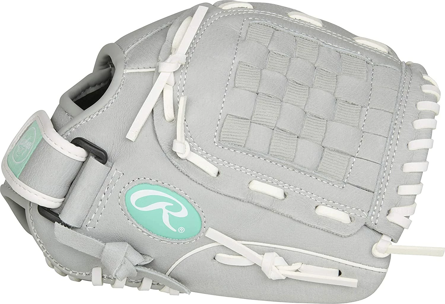New Rawlings Sure Catch Series SCSB115M Youth Softball Glove RHT 11.5" Gray/Teal