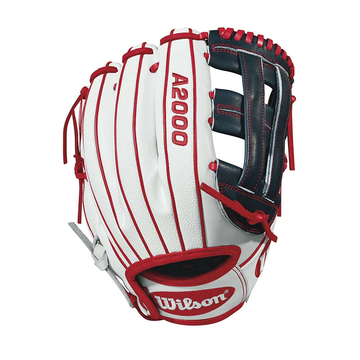 New Wilson A2000 WTA20RF18SR32GM 12" RHT Fastpitch Softball Glove White/Red